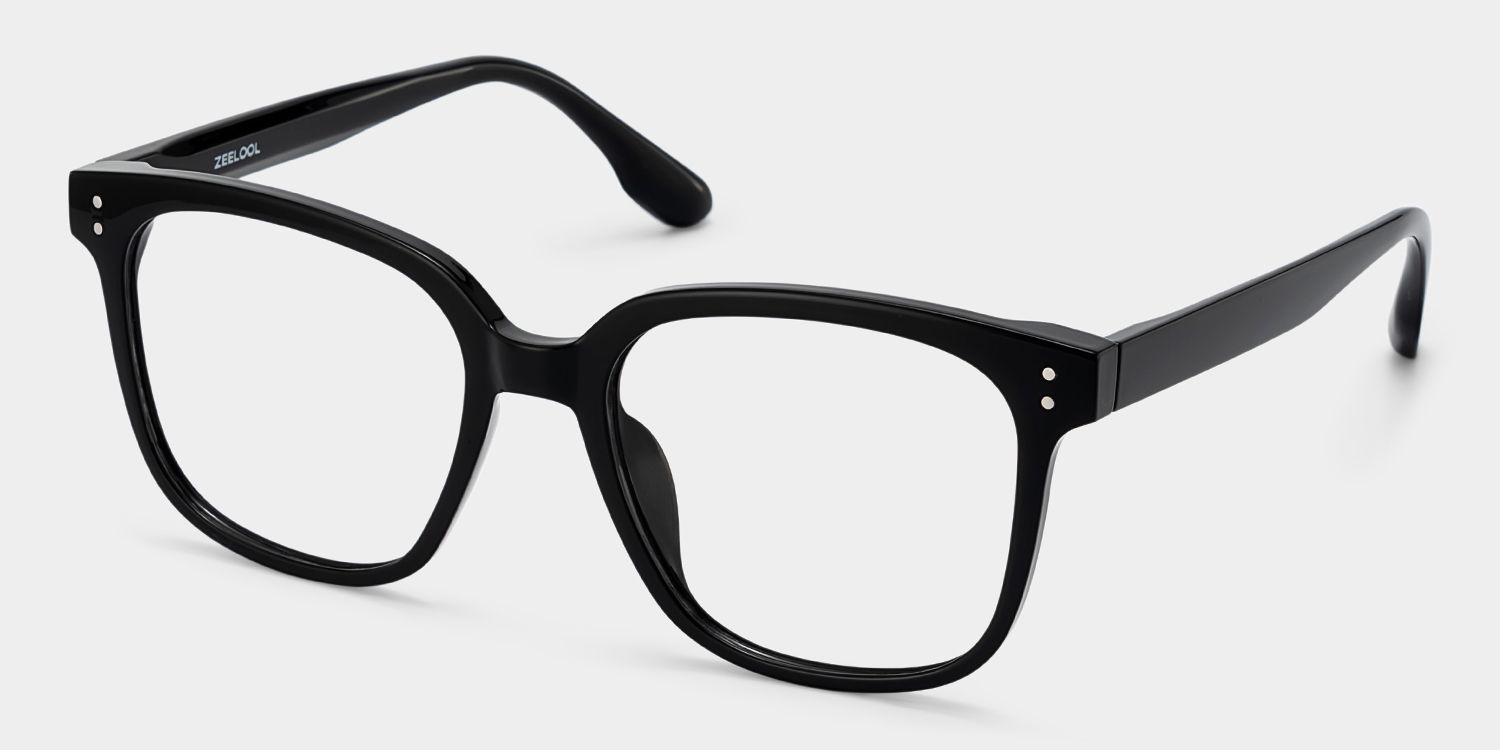 Oglesby Square Blue Light Blocking Glasses Black Frame | Zeelool2