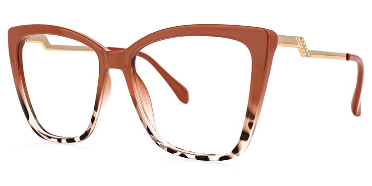 Awilda Orange Butterfly Glasses