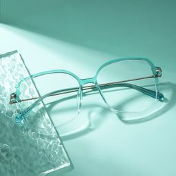 Payton Green Geometric Glasses0