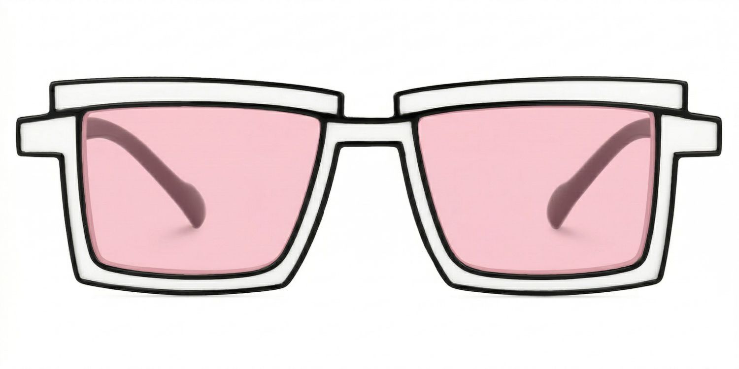 Zephyr Plastic White Frame Sunglasses | ZEELOOL UK0
