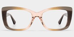 Leona Brown Rectangle Glasses1