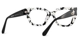 Flare Cow Print Rectangle Glasses5