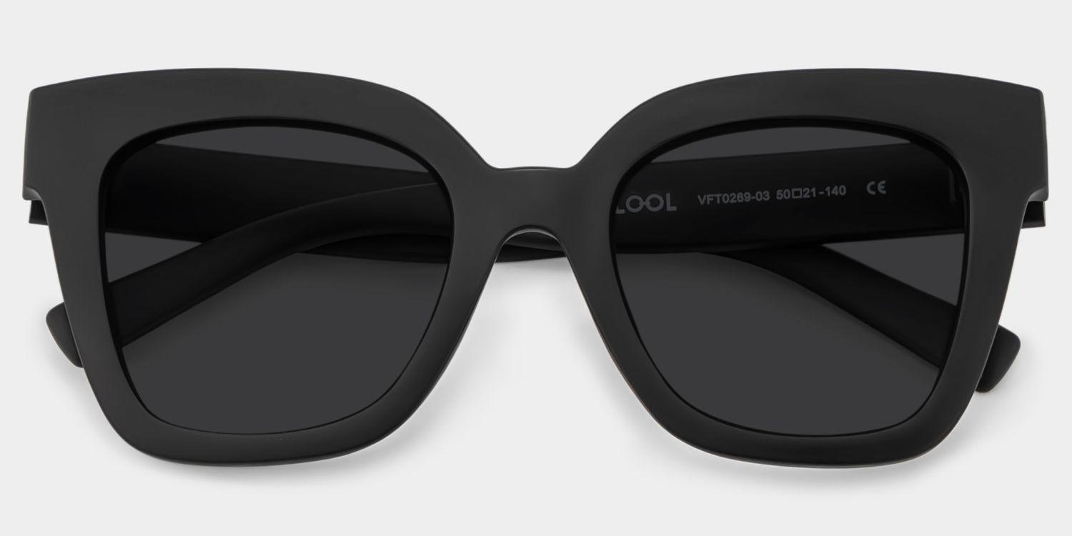 Malcolm Tr90 Black Square Frame Sunglasses | ZEELOOL UK1
