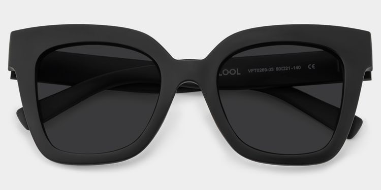 Malcolm Black Square Sunglasses