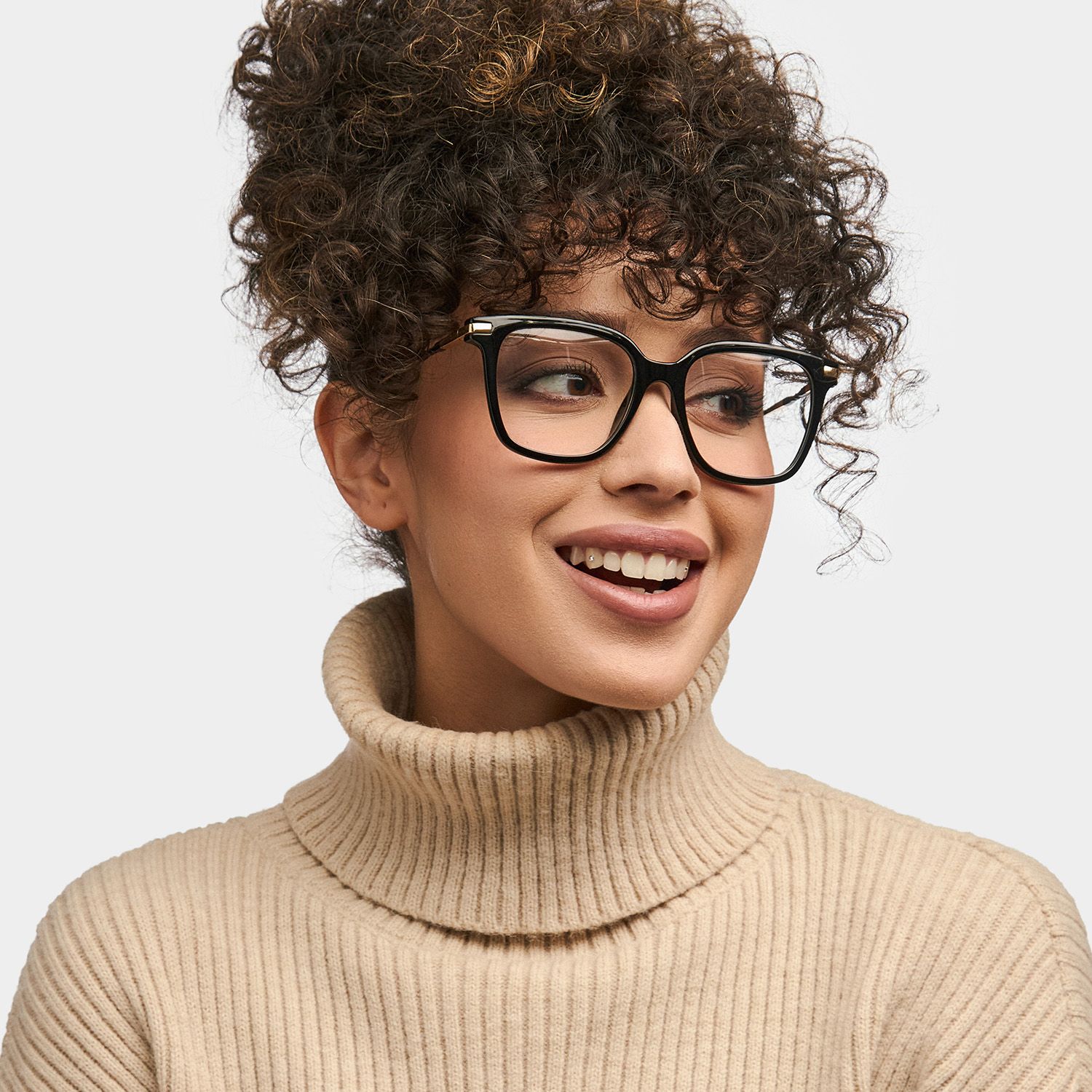 Jacqui Square Black Glasses6