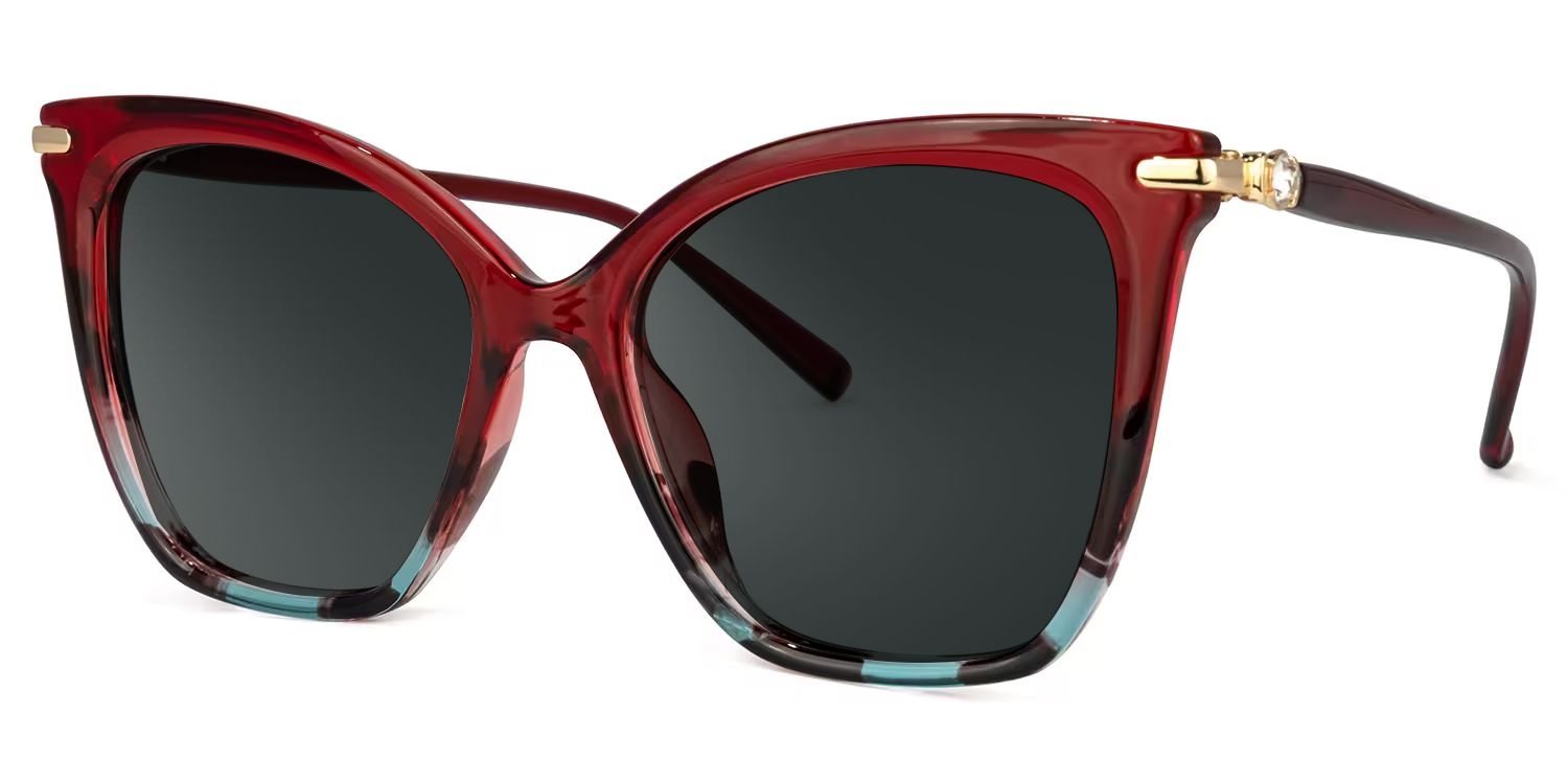 Lamar Tr90 Red Frame Sunglasses | ZEELOOL UK1