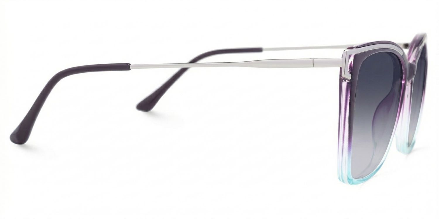 Krystle Square Purple-Blue Full Rim Sunglasses | ZEELOOL UK2