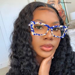 Newell Blue-Floral Rectangle Glasses7