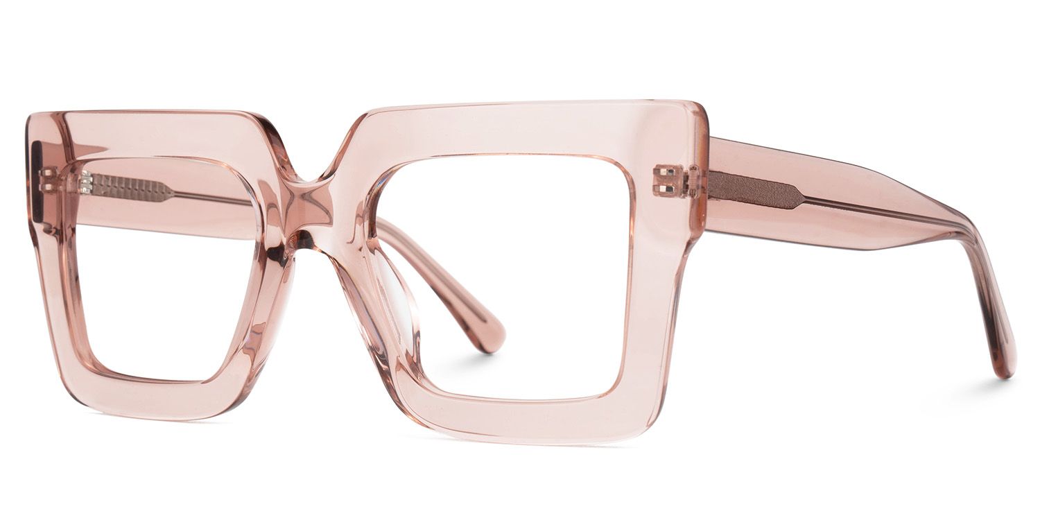 Brandon Beige Eyeglasses and Square Wide Frames2