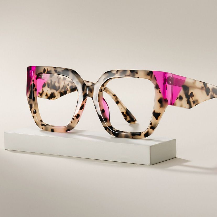 Viva Tortoise Pink Square Glasses