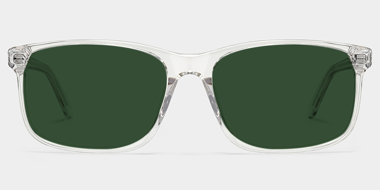 Connie Clear Rectangle Polarized Sunglasses for Driving | ZEELOOL UK0