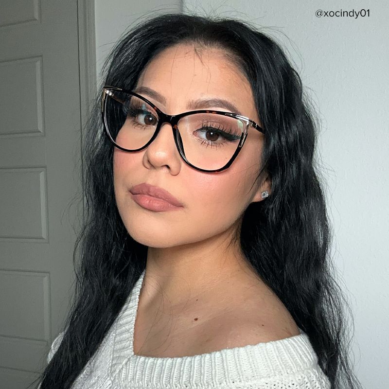 Yomary Cateye Tortoise Thin Frame Glasses | Zeelool6