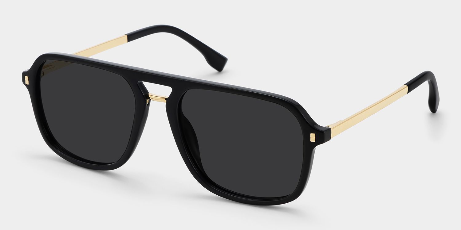 Kilworth Tr90 Black Aviator Frame Sunglasses | ZEELOOL UK2