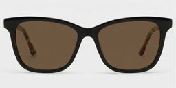 Faith Black Rectangle Sunglasses0