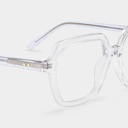 Devon Clear Geometric Glasses4