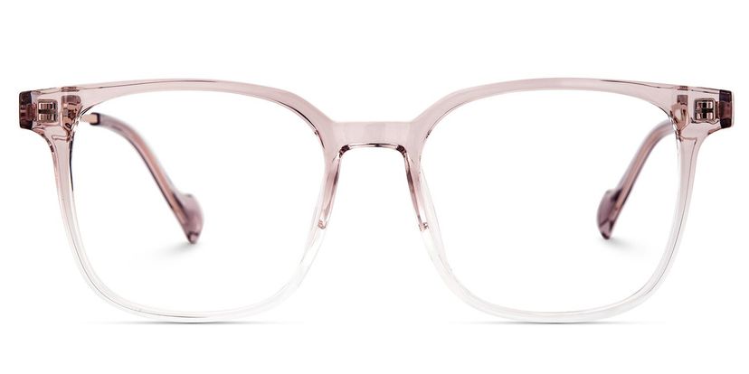 Chloe Pink Clear Square Glasses
