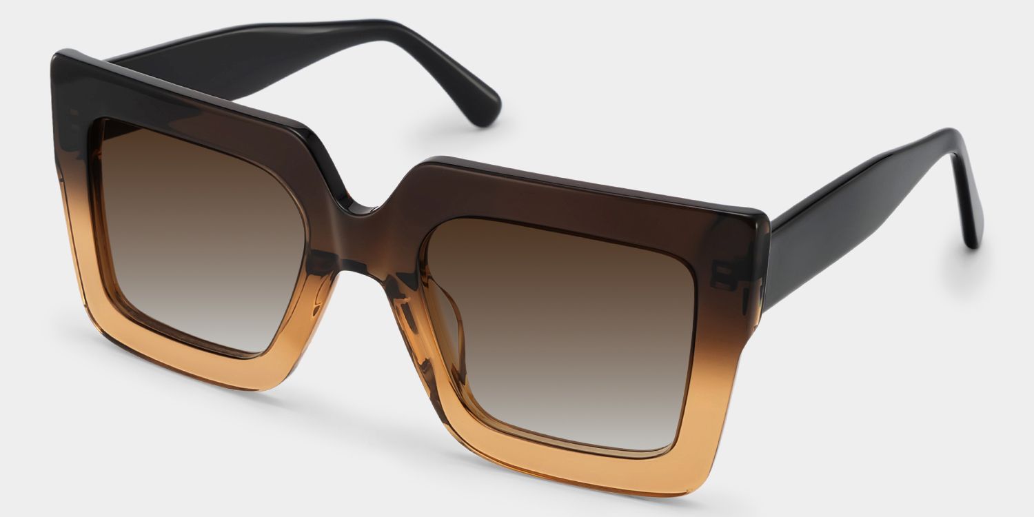 Brandon Tawny Frame Sunglasses with Square Style | ZEELOOL UK2