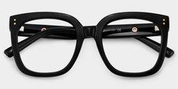 Ebony Black Square Glasses1