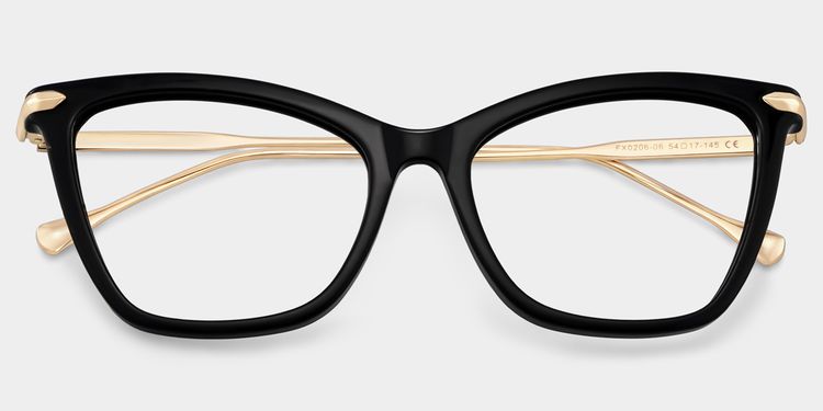 Hilary Black Butterfly Glasses