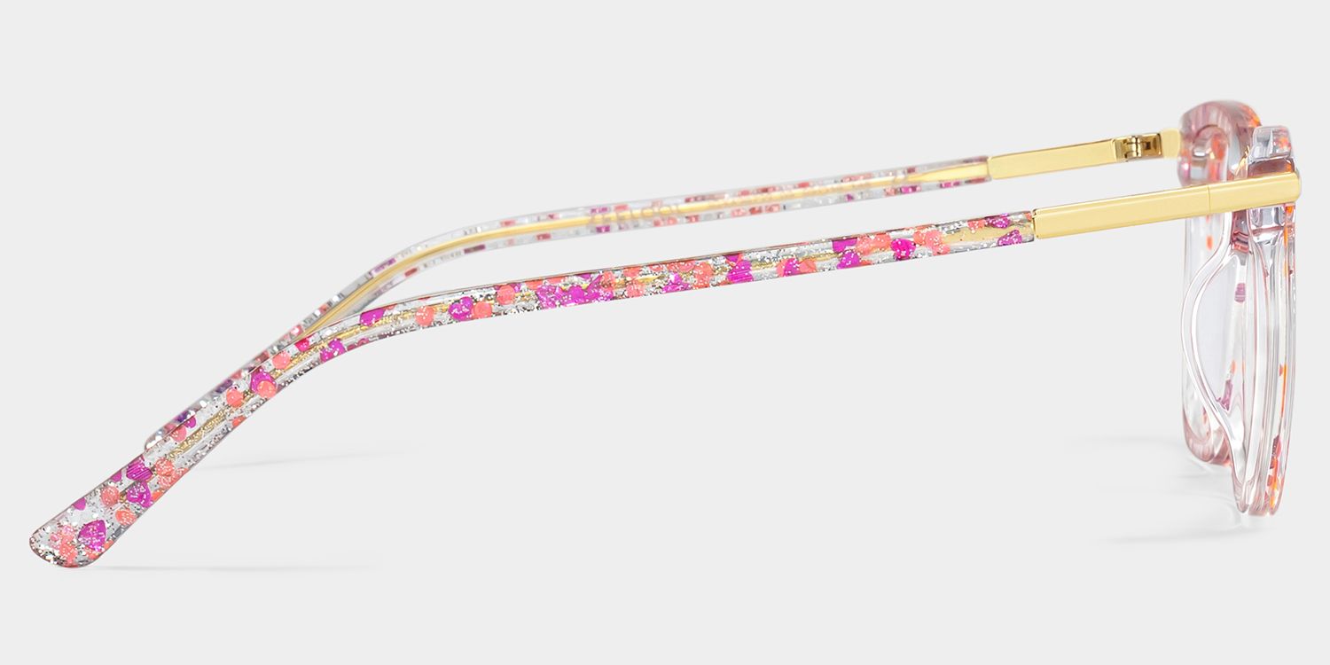 Eliot Rectangle Eyewear with Pink4