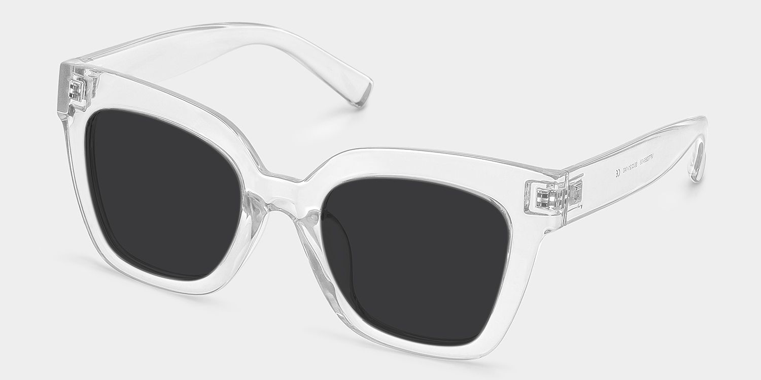 Malcolm Clear Square Polarized Sunglasses for Driving | ZEELOOL UK2