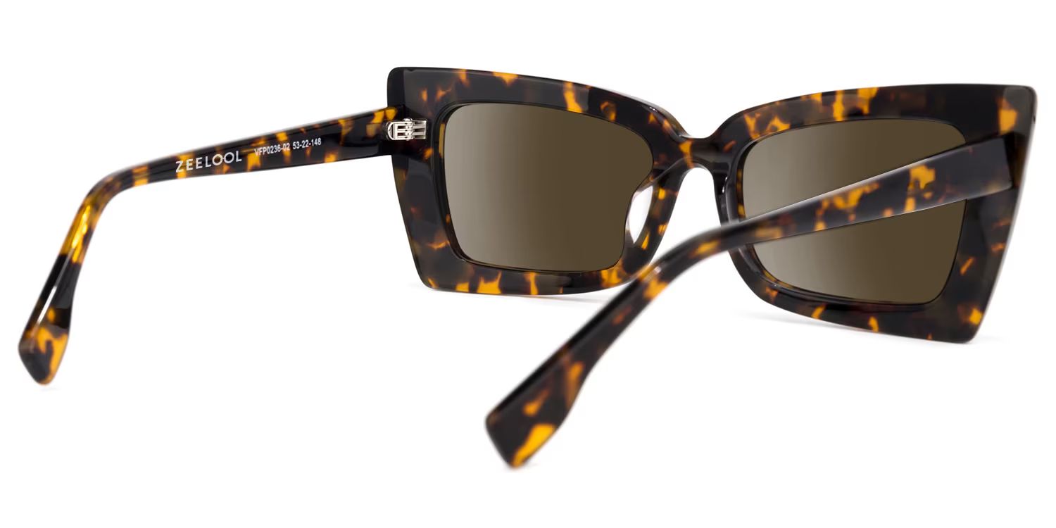 Newell Acetate Tortoise Rectangle Frame Sunglasses | ZEELOOL UK3