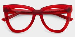 Yaser Red Cat eye Glasses1