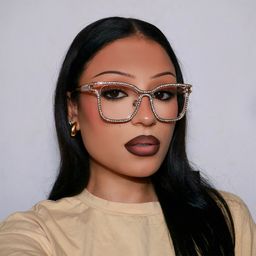 Shine Gold Square Glasses7
