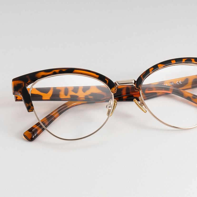 Charlene Tortoise Browline Glasses