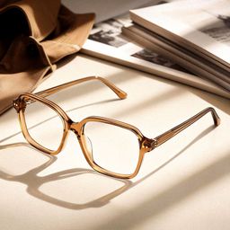 Clementine Brown Square Glasses0