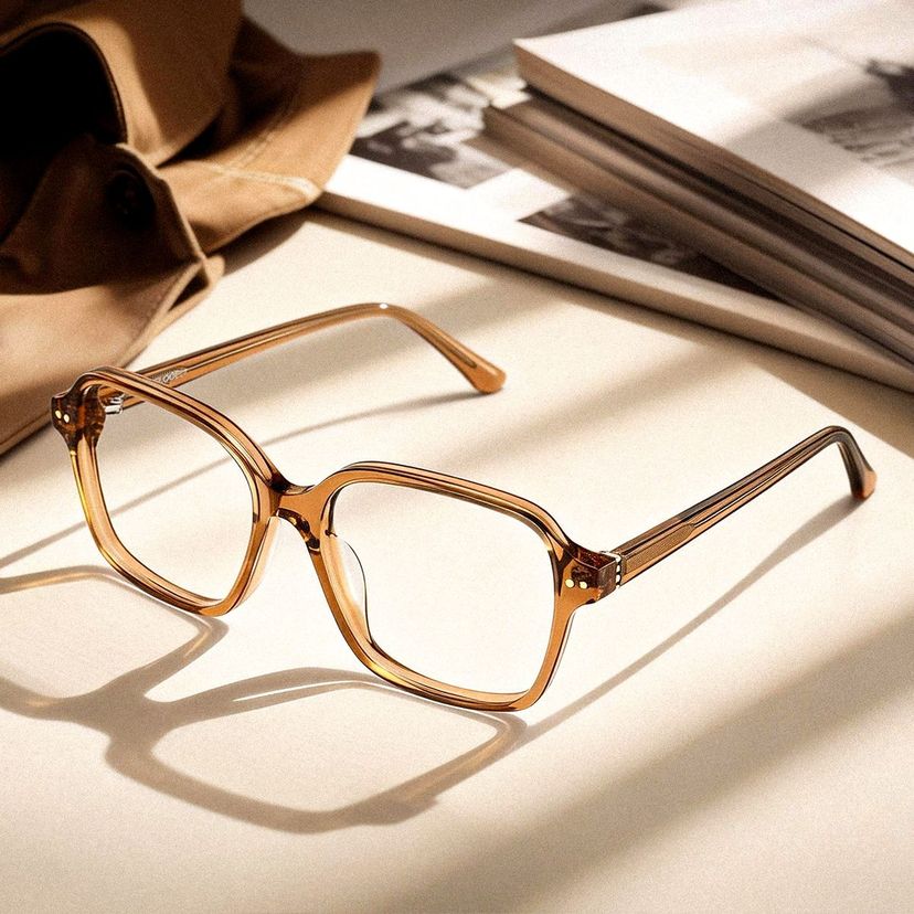 Clementine Brown Square Glasses