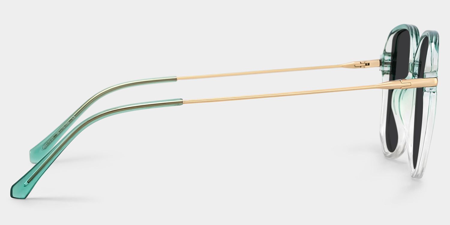 Payton Tr90 Green Geometric Frame Sunglasses | ZEELOOL UK3