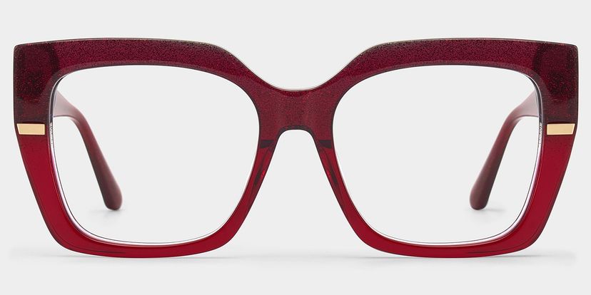 Mavis Red Square Glasses