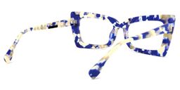 Newell Blue-Floral Rectangle Glasses3