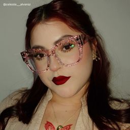 Minfia Pink Square Glasses8