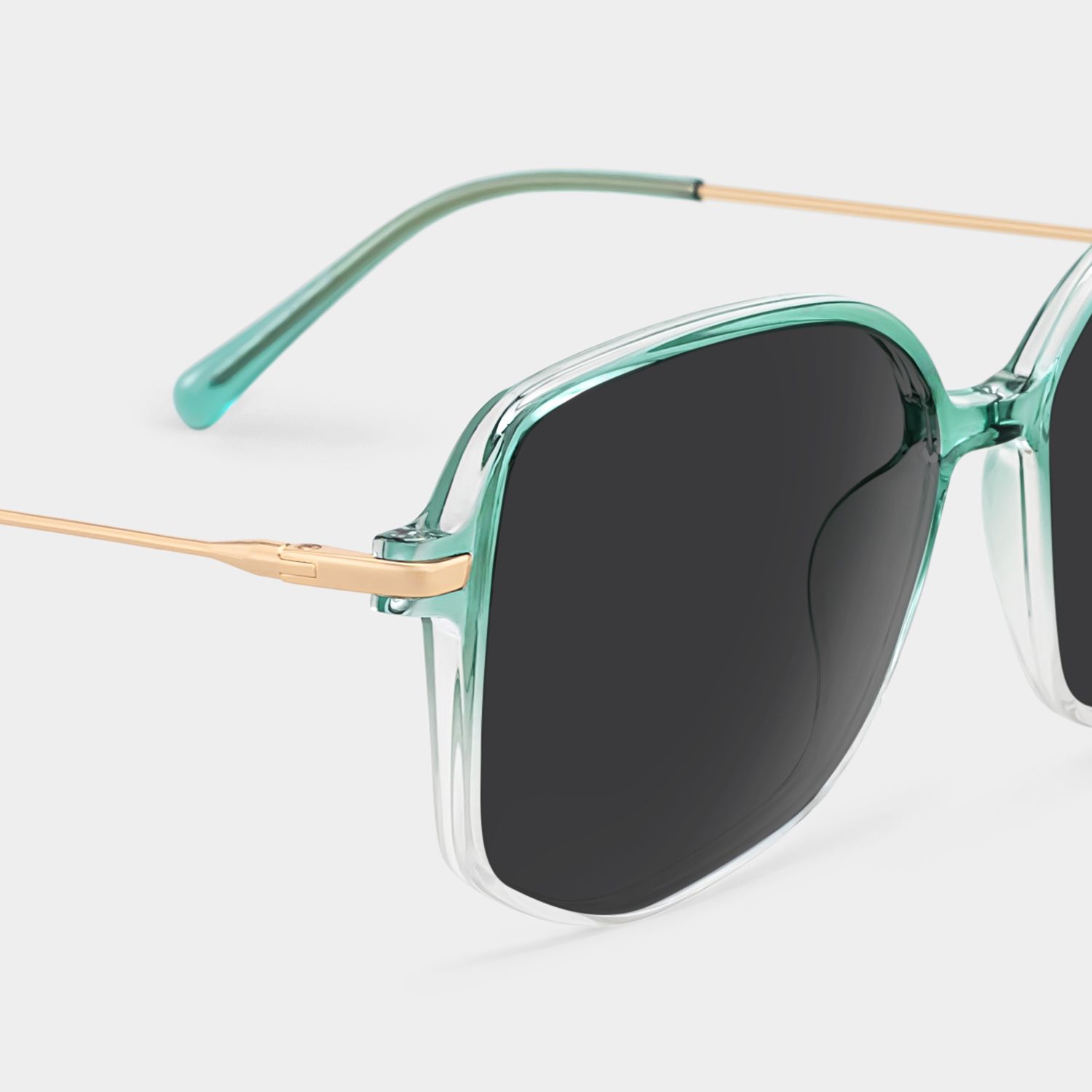 Payton Tr90 Green Geometric Frame Sunglasses | ZEELOOL UK4
