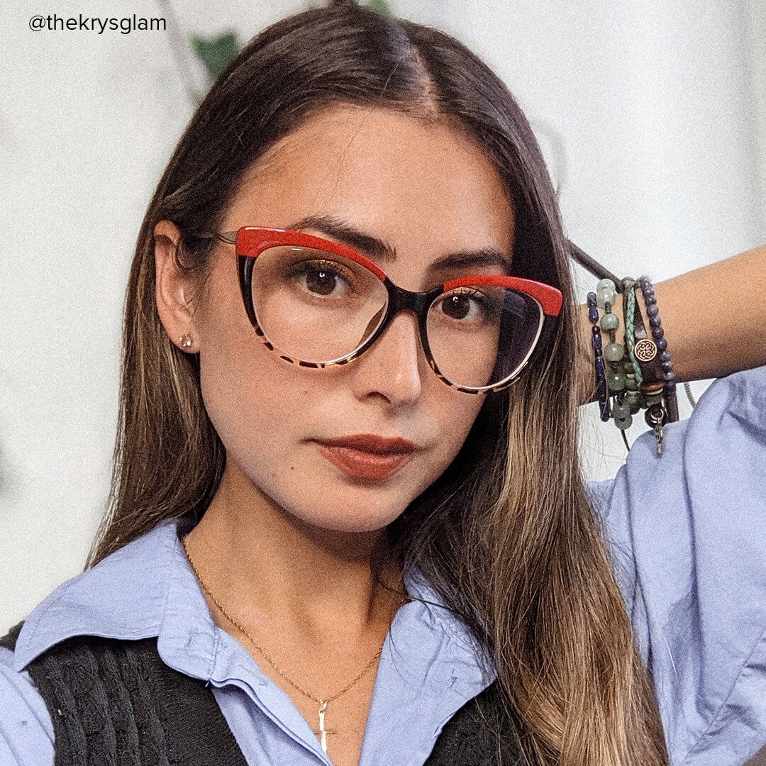 Cat-eye Beige/Clear Glasses | Zeelool Glasses1111118