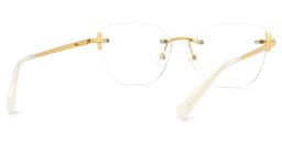 Jaxon Gold Rectangle Glasses4