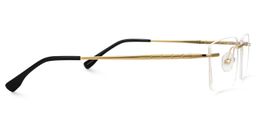Cetina Gold Rectangle Glasses2
