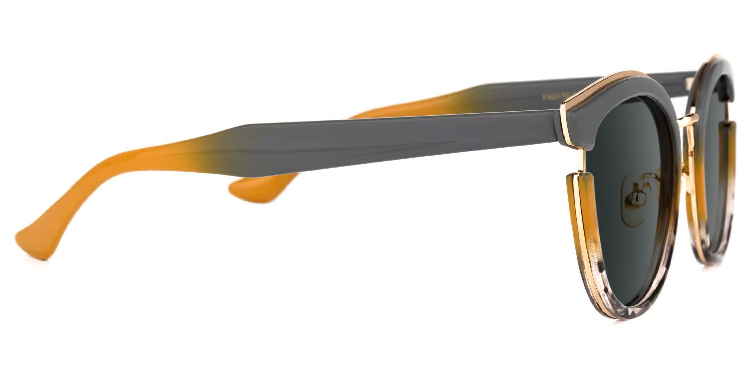 Laraine Cat Eye Gray Full Rim Sunglasses | ZEELOOL UK2