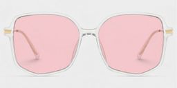 Payton Clear Geometric Sunglasses0
