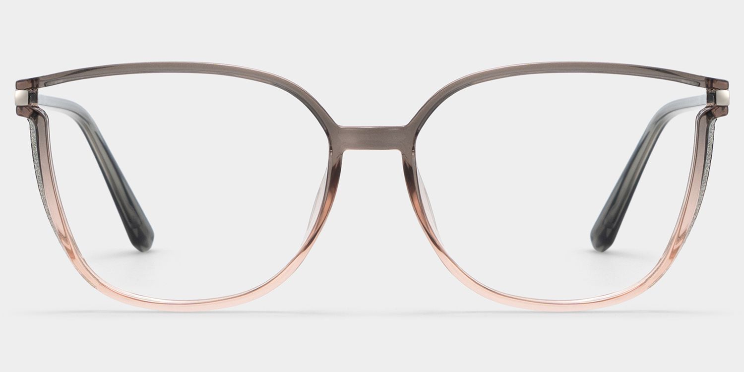 Rodz Square Gray-Pink Eyeglasses and Glasses Frames0