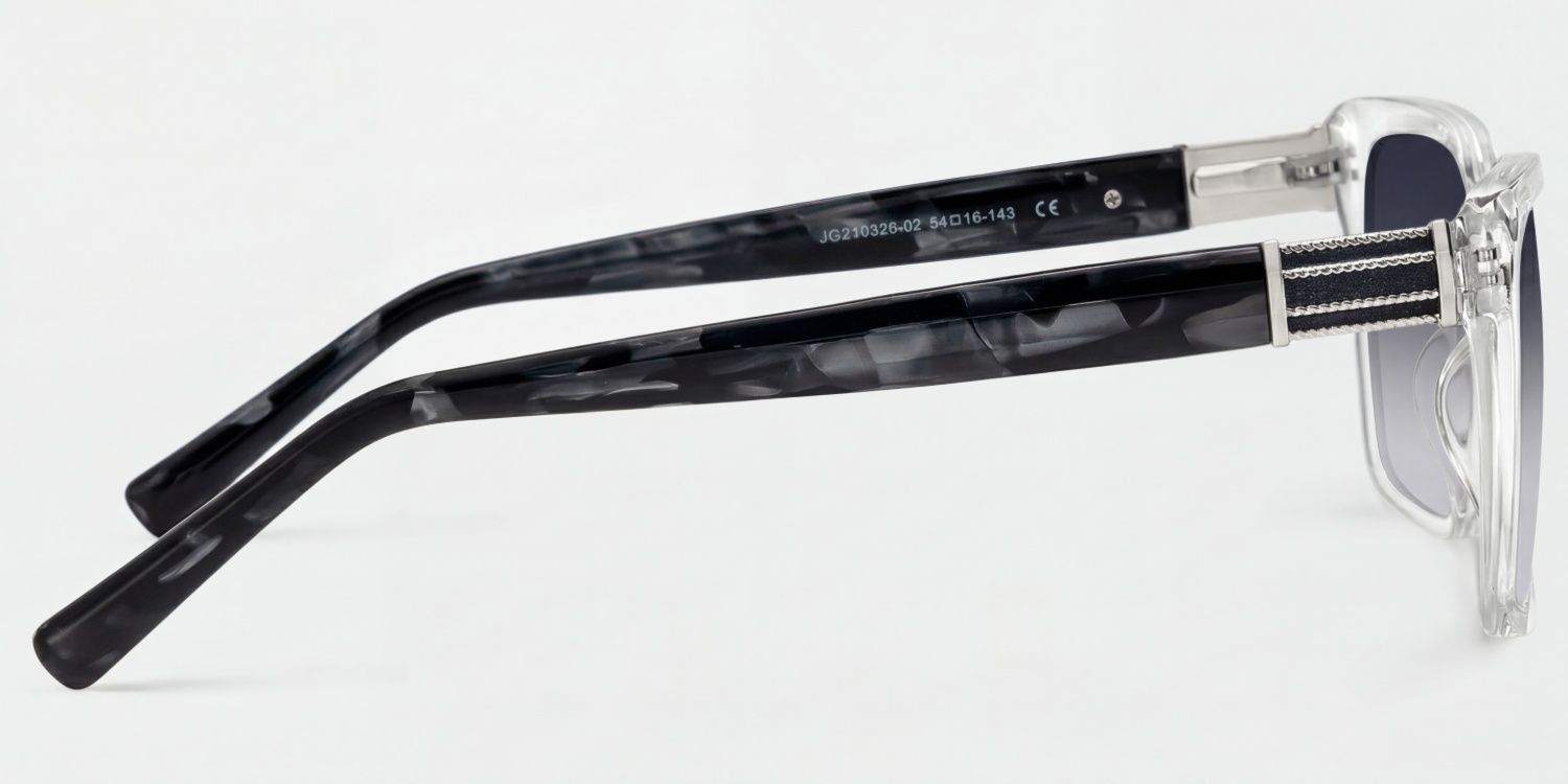Emery Clear Square Polarized Sunglasses for Driving | ZEELOOL UK3