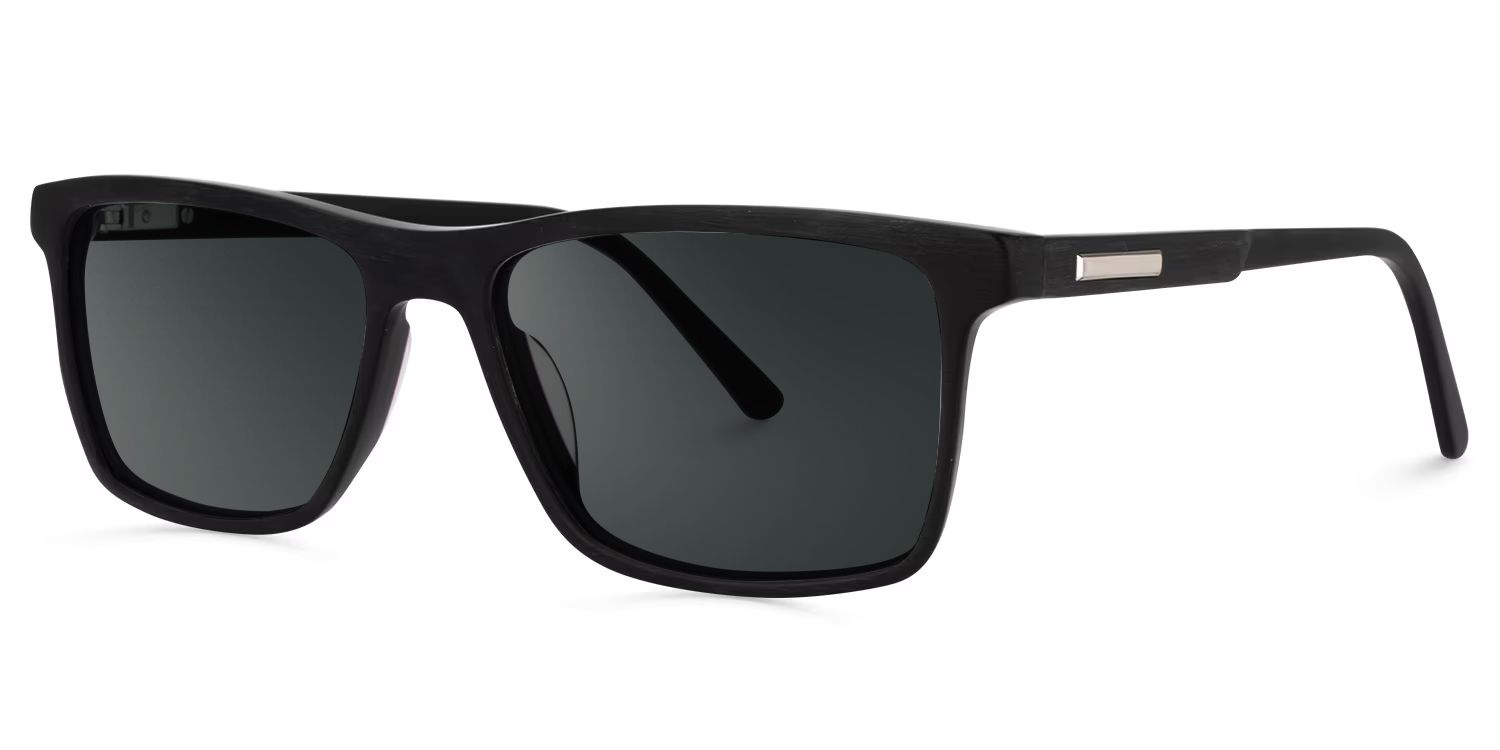 Daniel Rectangle Black Sunglasses for Women & Men | ZEELOOL UK1
