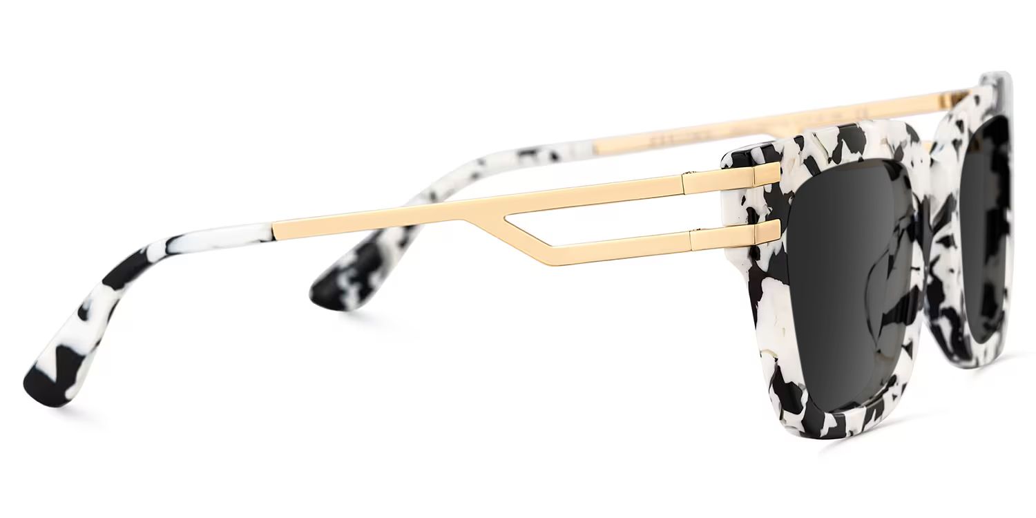 Lidia Cow Print Square Sunglasses to Frame Your Face | ZEELOOL UK3