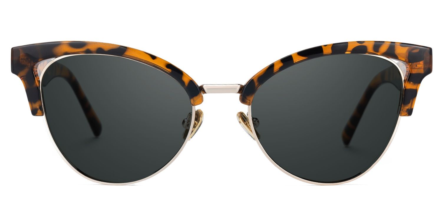 Charlene Tortoise Frame Sunglasses with Browline Style | ZEELOOL UK0