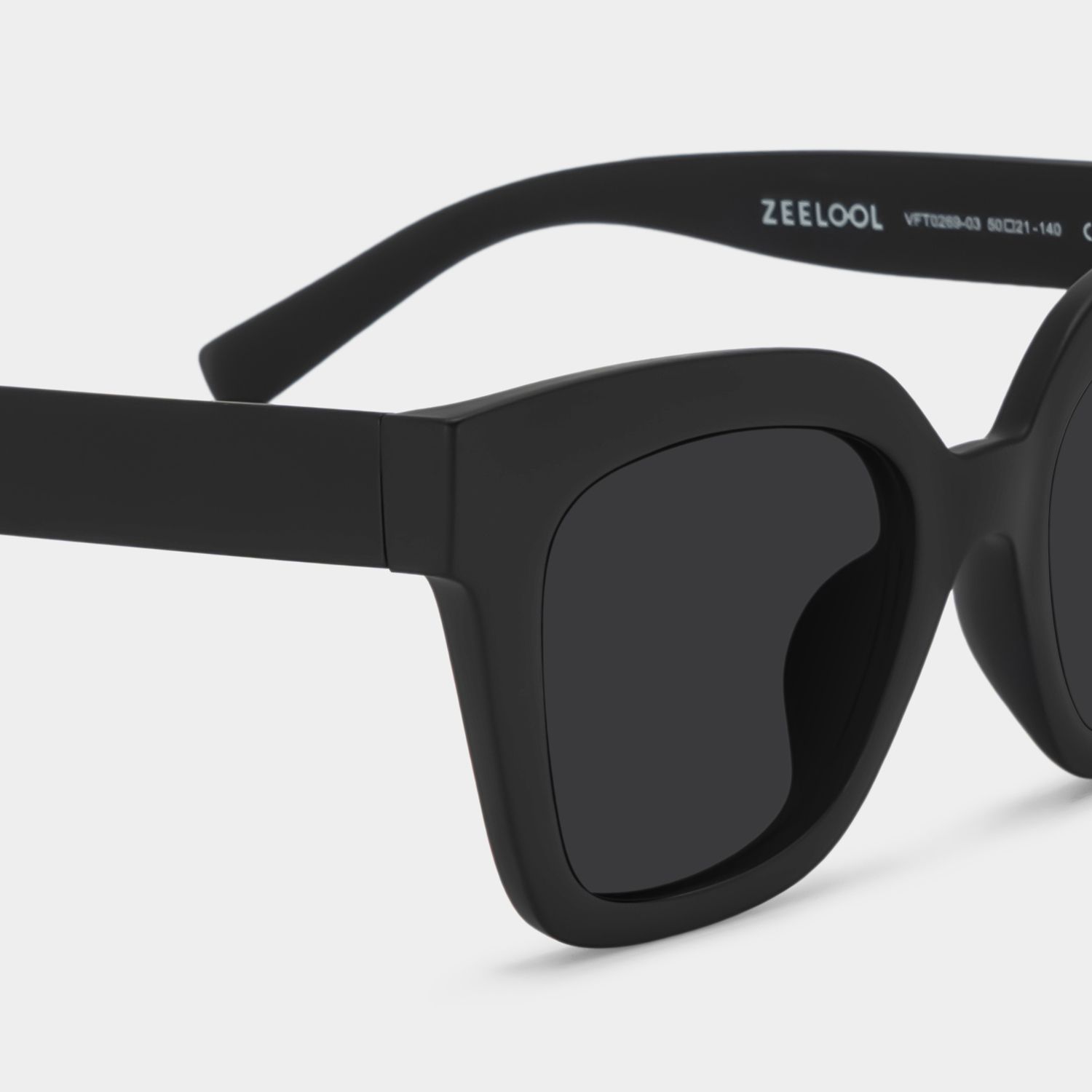 Malcolm Tr90 Black Square Frame Sunglasses | ZEELOOL UK4