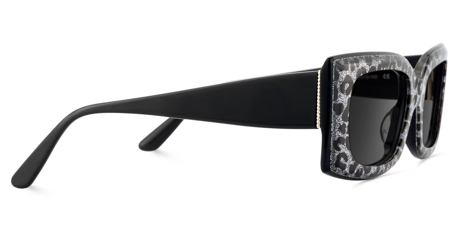 Orduno Gray Leopard Rectangle Polarized Sunglasses for Driving | ZEELOOL UK3