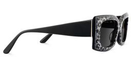 Orduno Gray Leopard Rectangle Sunglasses3