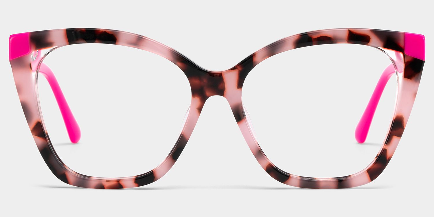 Kira Pink Tortoise Frame Glasses with Butterfly Frame Online | ZEELOOL UK2